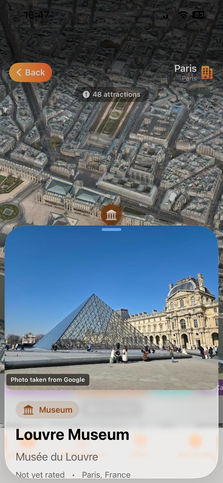 Louvre Museum attraction detail