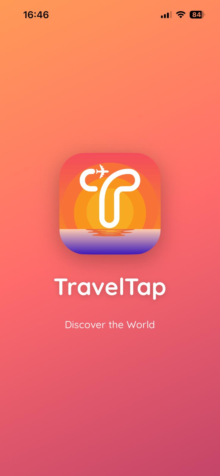 TravelTap splash screen